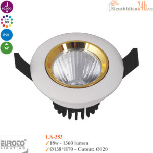 Đèn Spotlight âm trần Euroto LA-383 18w