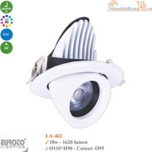 Đèn Spotlight âm trần Euroto LA-462 18w