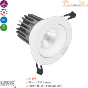 Đèn Spotlight âm trần Euroto LA-495 18w