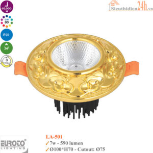 Đèn Spotlight âm trần Euroto LA-501 7w