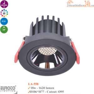Đèn Spotlight âm trần Euroto LA-558 18w