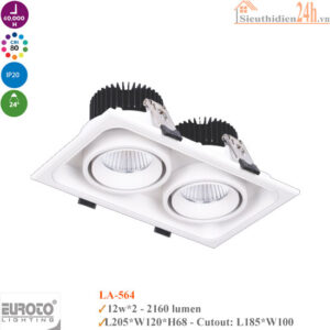 Đèn Spotlight Âm Trần Euroto LA-564 12w*2
