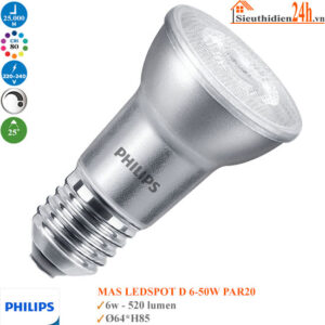 Bóng Đèn Philips MAS LEDspot D 6-50W PAR20 25D