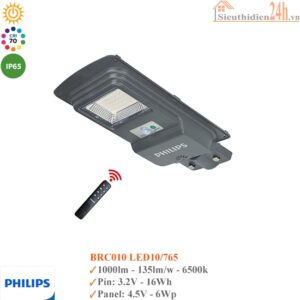 Đèn Đường Năng Lượng Mặt Trời Philips BRC010 Led10/765