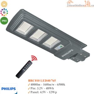 Đèn Đường Năng Lượng Mặt Trời Philips BRC010 Led40/765