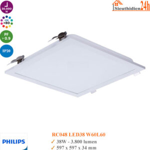 Đèn Led Panel 600x600 Philips RC048 LED38 W60L60 38W