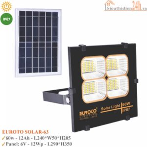 Đèn năng lượng mặt trời Euroto Solar-63 60W