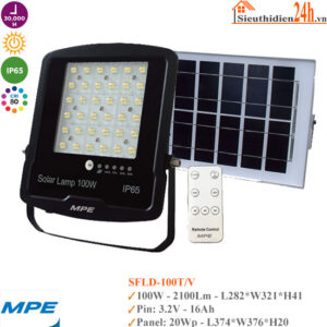 Đèn pha năng lượng mặt trời MPE SFLD 100T/V