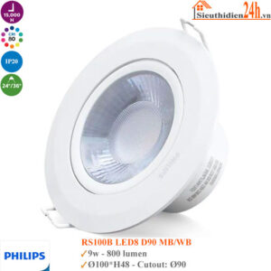 Đèn Spotlight Âm Trần Philips RS100B 9w Led8 D90