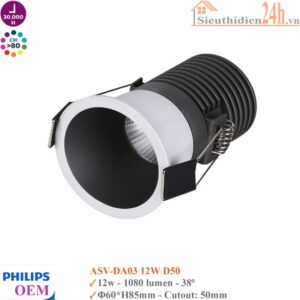 Đèn Spotlight âm trần Philips OEM ASV-DA03 12w