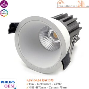 Đèn Spotlight âm trần Philips OEM ASV-DA04 15w