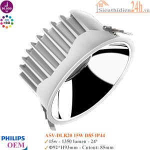 Đèn Spotlight âm trần Philips OEM ASV-DLR20 15w IP44