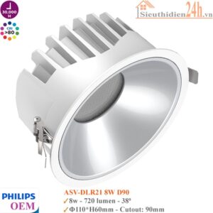 Đèn Spotlight âm trần Philips OEM ASV-DLR21 8w