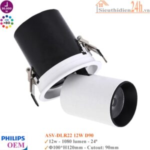 Đèn Spotlight âm trần Philips OEM ASV-DLR22 12w