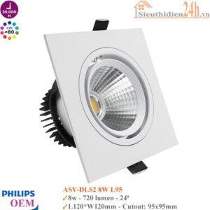 Đèn Spotlight âm trần Philips OEM ASV-DLS2 8w
