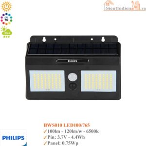 Đèn Năng Lượng Mặt Trời Philips BWS010 Led100/765