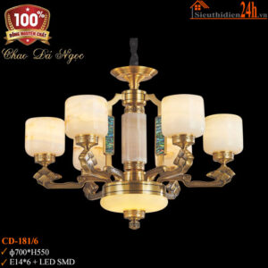 Đèn chùm đồng Euroto CD-181/6