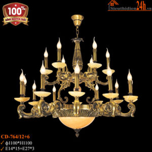 Đèn chùm đồng Euroto CD-764/12+6