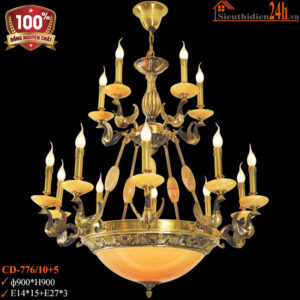 Đèn chùm đồng Euroto CD-776/10+5