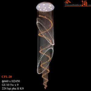 Đèn thả pha lê Euroto CFL-20