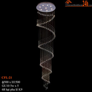 Đèn thả pha lê Euroto CFL-21