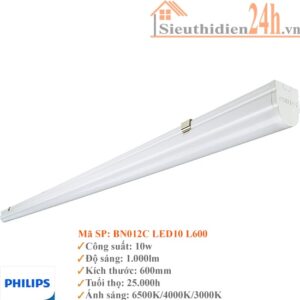 Máng Đèn Led Philips BN012C Led10 10W L600