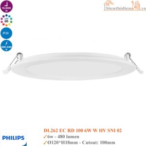 Đèn led âm trần 6w Philips DL262 EC RD 100 6W