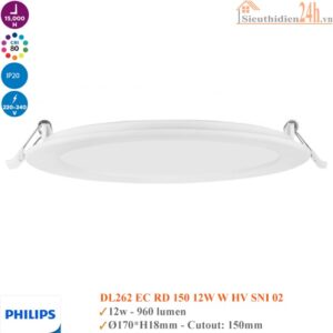 Đèn Led Âm Trần Philips DL262 12w EC RD 150