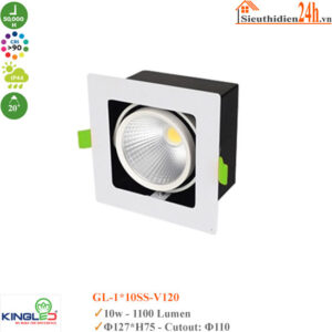 Đèn Spotlight âm trần KingLed GL-1*10SS-V120-V/ TT/T