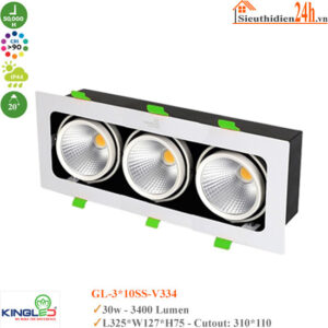 Đèn Led hộp âm trần KingLed GL-3*10SS-V334 30W