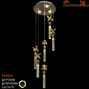 Đèn thả pha lê Euroto T-6163/6