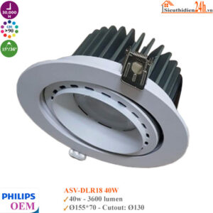 Đèn Spotlight âm trần Philips OEM ASV-DLR18 40w