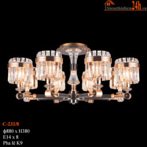 Đèn chùm pha lê Euroto C-232/8