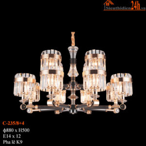 Đèn chùm pha lê Euroto C-235/8+4