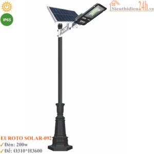 Trụ đèn năng lượng mặt trời Euroto Solar-092 200w