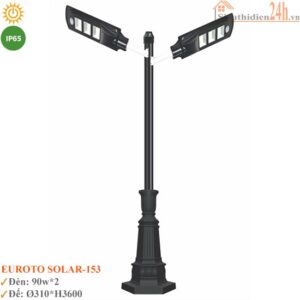 Trụ đèn năng lượng mặt trời Euroto Solar-153 90w*2