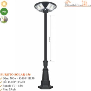Trụ đèn năng lượng mặt trời Euroto Solar-156 300w