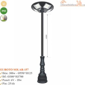 Trụ đèn năng lượng mặt trời Euroto Solar-157 300w