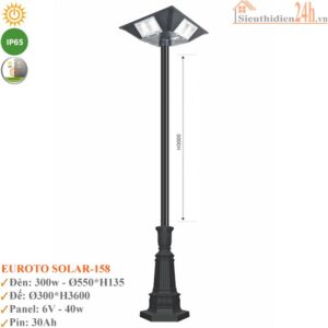 Trụ đèn năng lượng mặt trời Euroto Solar-158 300w