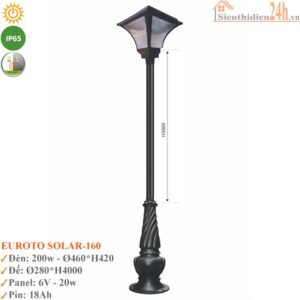 Trụ đèn NLMT Euroto Solar-160 200w