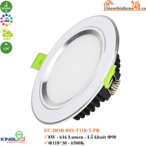 Đèn Led âm trần KingLed EC-DOB-8SS-T118-T-PB 8W