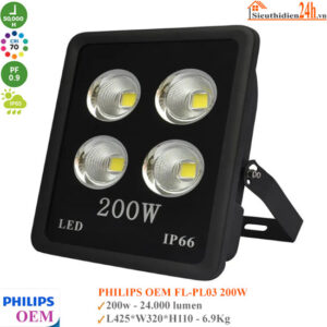 Đèn Pha Led Philips OEM FL-PL03 200w