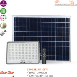 Đèn pha năng lượng mặt trời Rạng Đông CP02.SL.RF 100W