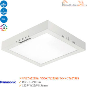 Đèn ốp nổi vuông Panasonic NNNC7622588 18w