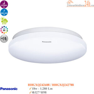 Đèn trần chống ẩm và cảm biến chuyển động Panasonic 18w