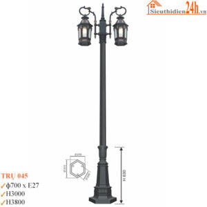 Cột đèn sân vườn Euroto TRỤ 045
