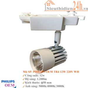 Đèn rọi ray Philips OEM ASV-TR4 12w-wh