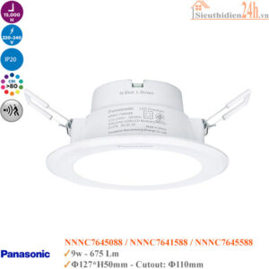 Đèn downlight âm trần Panasonic DN Series cảm biến tắt mở 9w