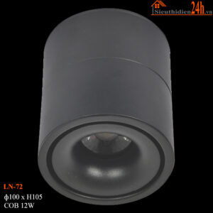 Đèn ống bơ Euroto LN-72 12W-Đen