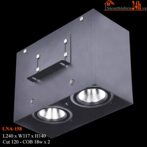 Đèn ống bơ lắp nổi-lắp âm Euroto LNA-158 18w*2